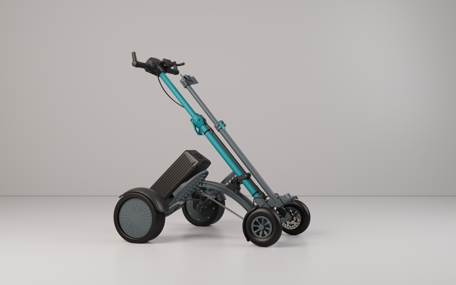 izecc – Single-Ride-On Golf Trolley - ANTHRACITE TURQUOISE